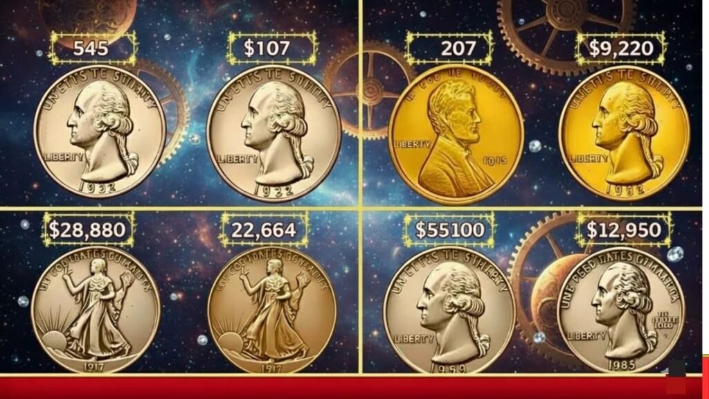 Eisenhower and Peace Dollar Coins